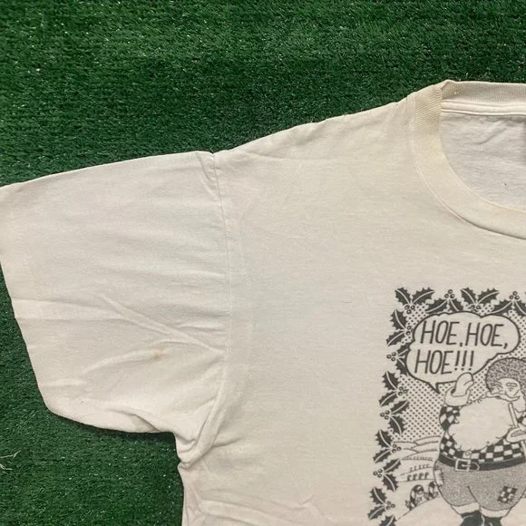 Vintage 90s Funny Santa Claus Shirt Farmer Single Stitch Tee - Picture 2 of 7